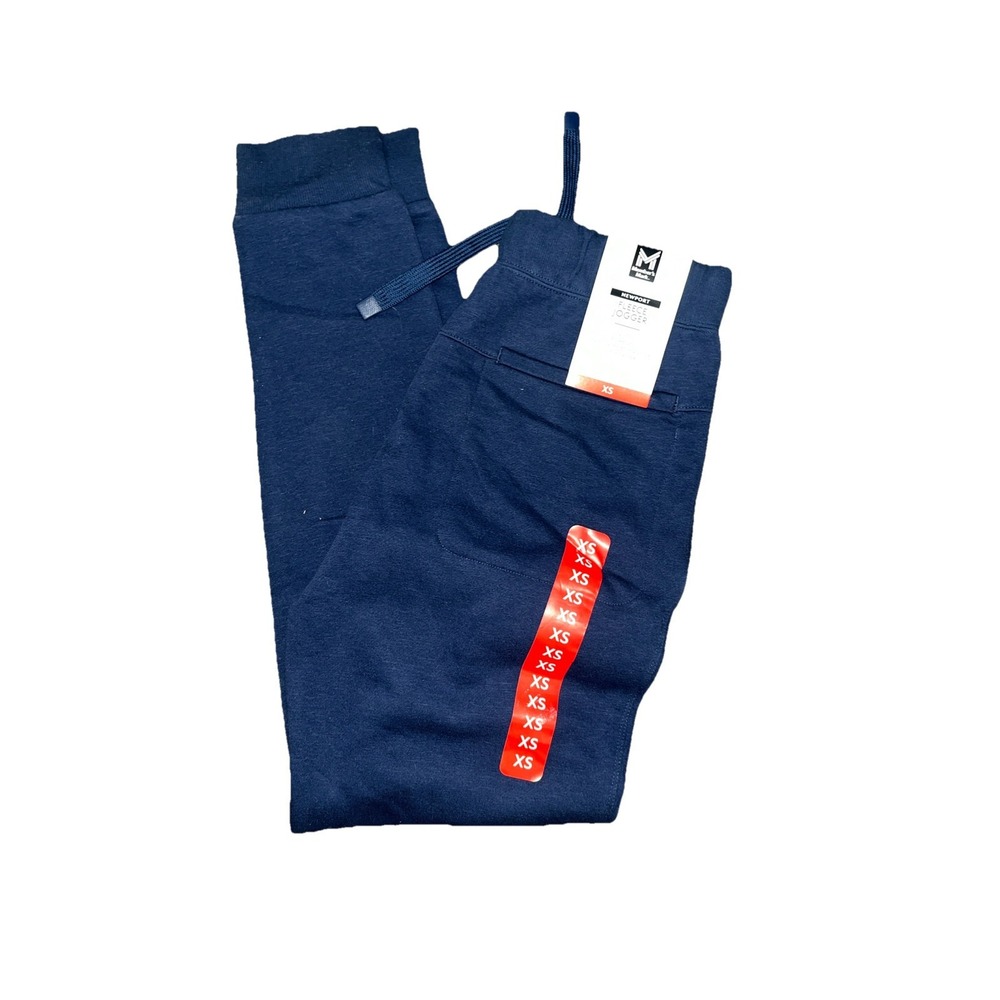 NWT Men's Navy MEMBERS MARK Newport Fleece Jogger XS